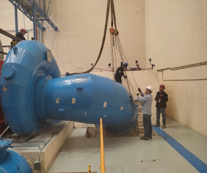 ENEL realiza mantenimiento a los generadores de la Central Hidroeléctrica Larreynaga