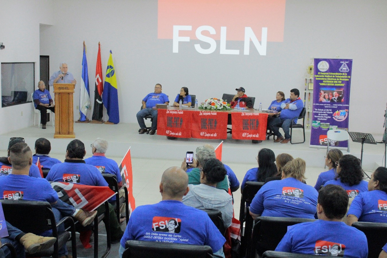 Celebran en ENEL el IX Congreso de la Federación Sindical de Generadoras Eléctricas en saludo al 46/19